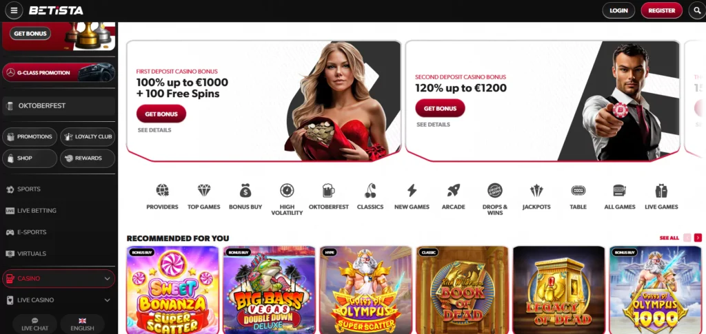 betista casino screenshot