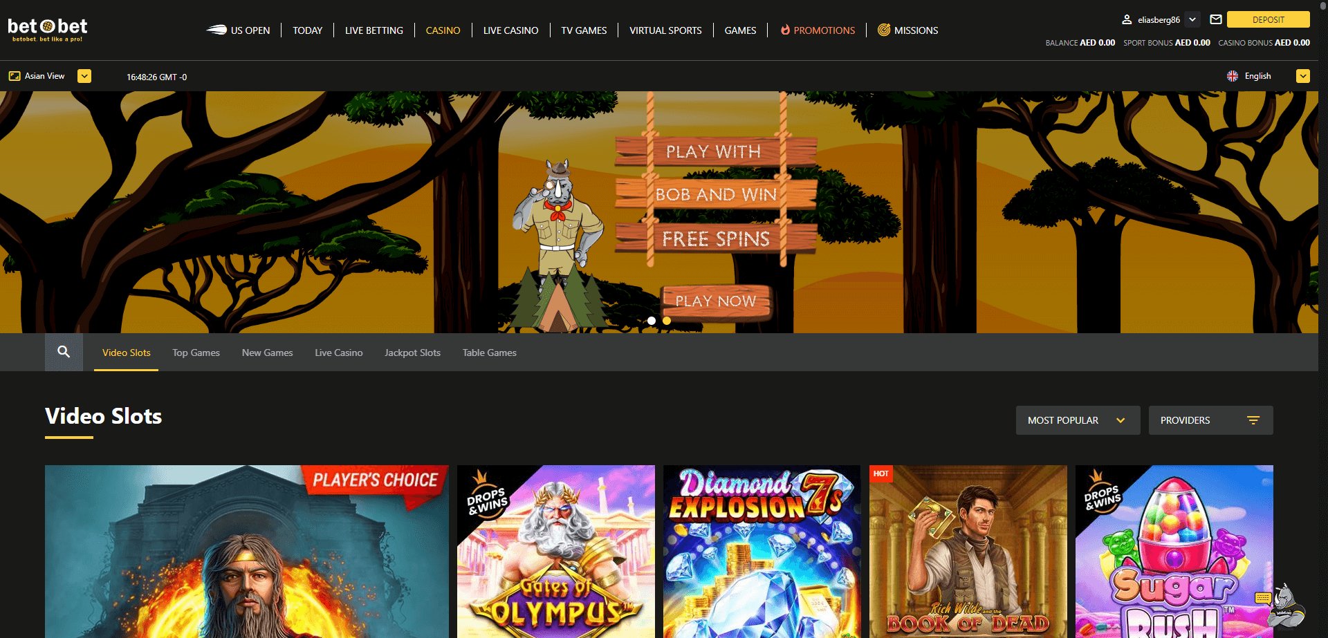betobet casino screenshot